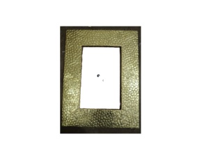 Rectangle Metal Photo <b>Frame</b> with Embossed Pattern Gold Finish Horizontal Design - Product Image 6