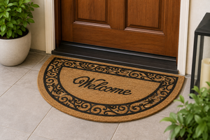 Paillasson décoratif imprimé en fibre de coco naturelle avec support en PVC antidérapant pour entrée de porte - Product Image 6
