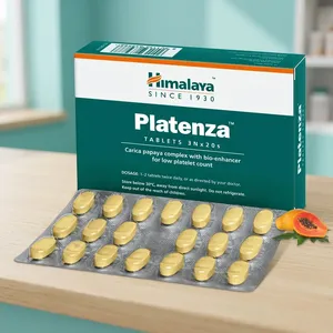 Complément alimentaire à base de plantes Himalaya Platenza pour la santé quotidienne et l'équilibre corporel. Comprimés Platenza en vente. - Product Image 5