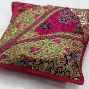 Funda de cojín hecha a mano Khambadiya Patchwork funda de cojín sofá decoración Boho tela de algodón - Product Image 1