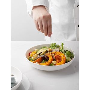 Set di 6 Ciotole Grandi in Porcellana Bianca da 30oz per Pasta, Insalata e Zuppa, Design Piatto e Largo, Ciotole e Piatti da Portata da 10 Pollici - Product Image 2