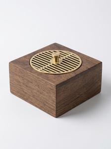 Brûleur d'encens en bois, diffuseur d'aromathérapie en laiton, porte-encens Feng Shui, désodorisant de bureau - Product Image 5