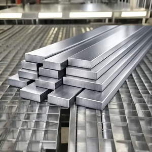 Barre plate robuste MS brillante 75x10mm, argent poli, 6m, norme EN, tréfilée à froid, qualité construction, fabricant Punit India - Product Image 1