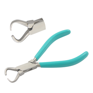 Stainless Steel Bead Setting <b>Corner</b> Setting Pliers 121mm PVC Spring Handles Jewelry Making DIY Gem Bead Setting Circlip Cutting - Product Image 1