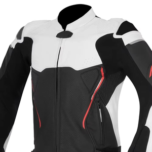 Pure Quality High Quality Professional Quality Custom Printed Leather Motorbike Jackets Flame Design for Men - Product Image 2