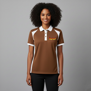 Wholesale 100% cotton Women's Polo <b>Shirts</b> Custom embroidered logo Breathable Short sleeve 2 color comfortable ladies polo - Product Image 3