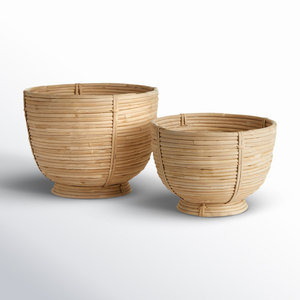 Organizador de decoración del hogar, cesta tejida decorativa de ratán, almacenamiento - Product Image 4