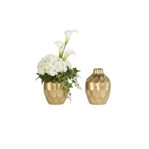 Juego de 2 elegantes jarrones de mesa de hierro con acabado en níquel plateado, diseño moderno, jarrones altos de metal para flores, para decoración de bodas y eventos. - Product Image 6