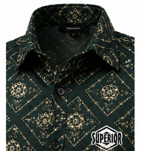 Chemise de bureau pour homme, imprimée, de luxe, avec des matériaux de qualité supérieure et un style élégant, décontracté et professionnel, coupe classique - Product Image 3
