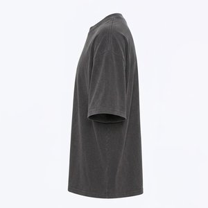 Nouveaux T-shirts gris surdimensionnés pour femmes avec logo personnalisé, très vendus – T-shirts vierges en coton épais à épaules tombantes, fabrication de vêtements de mode - Product Image 3