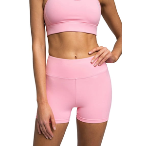 <b>Pink</b> Seamless Yoga <b>Set</b> Women Jacket Bra Shorts Leggings 5 Piece Activewear High Waist Quick Dry Breathable - Product Image 4