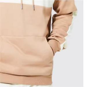 Sudadera con capucha OEM personalizada en color marrón claro y blanco para hombre, de alta calidad, precio bajo, tamaño y logotipo personalizados, nueva sudadera con capucha para hombre. - Product Image 5
