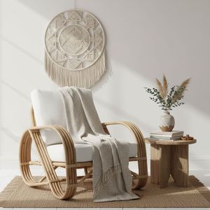 Chaises de salle à manger en rotin d'extérieur, tressées à la main, écologiques, résistantes aux intempéries, pour patio, jardin, balcon, salon - Product Image 4