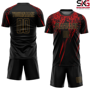 Ensemble de maillots de football personnalisés, imprimés par transfert thermique, uniforme de football, kit en polyester à séchage rapide, nom et numéro pour adultes et jeunes - Product Image 1