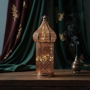 Centre de table Art Déco artisanal pour le Ramadan, en métal, multifonctionnel, vase de table pour la décoration moderne de la maison islamique - Product Image 4