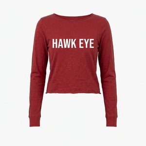 Camiseta Deportiva Hawk Eye en Oferta, Cuello Halter, Cuello en V, Holgada, Color Sólido, Suave y Transpirable, 100% Algodón, Manga Corta para Mujer - Product Image 3
