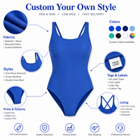 Desain Khusus Brazilian V-Back 3 Garis Pakaian Renang Wanita Satu Potong yang Elastis dan Sporty, Layanan OEM ODM, Pabrik Pemasok