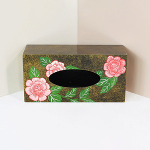 Boîte à mouchoirs rectangulaire laquée pour cuisine et coiffeuse, accessoire de table en laque de qualité supérieure - Product Image 3