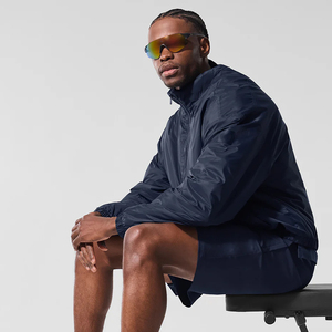 <b>Men</b> Hooded Half Zip <b>Pullover</b> <b>Jacket</b> Lightweight Winter Windbreaker Casual Outdoor Coat Custom Logo Front Quick Dry High Quality - Product Image 3