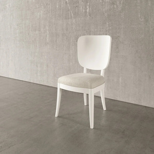 Chaises de salle à manger modernes avec coussins en tissu doux et pieds en bois de caoutchouc, design peint pour meubles de salle à manger - Product Image 1