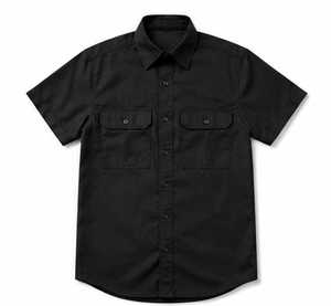 เสื้อเชิ้ตทำงานแขนสั้นคุณภาพสูงสำหรับผู้ชาย ทรงปกติ - Product Image 1