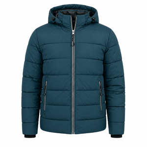 Chaqueta Acolchada de Cuello Alto para Hombre, Cierre de Cremallera, Estilo Casual, Calidad Premium - Product Image 5