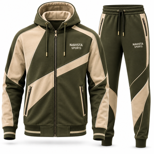 Survêtement d'hiver unisexe surdimensionné NAVISTA SPORTS 2 pièces, écologique, imperméable, léger, 100% coton, à capuche, pour le jogging - Product Image 5