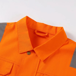 เสื้อแจ็คเก็ตสีส้มสะท้อนแสงสำหรับงานอุตสาหกรรม OEM ทนทาน พร้อมแถบสะท้อนแสง MOQ ต่ำ ผู้ผลิตเสื้อผ้าทำงาน ชุดทำงาน เสื้อผ้าเพื่อความปลอดภัย - Product Image 3