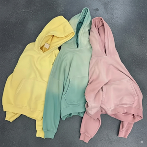 Nesta Sports Wholesale Custom <b>Lightweight</b> <b>Hoodie</b> 400G French Terry Cotton 480G Vintage Distressed Acid Wash Unisex - Product Image 5