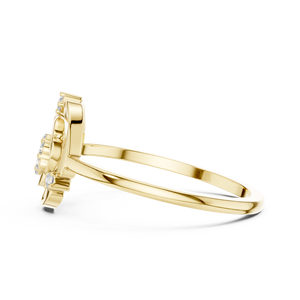 Anillo de Diamantes de Oro Sólido de 14k para Mujer, Corte Brillante Redondo, Anillo de Compromiso Clásico, Apilable, Diseño Minimalista, para Regalo - Product Image 2