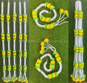 Guirnalda de flores artificiales de caléndula para decoración festiva, fiesta de Navidad, boda, inauguración de la casa, regalos de recuerdo Sangeet y Mehndi - Product Image 3