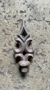 Cast iron ornamental finial tip traditional design for balustrade handrail outdoor use rust resistant <b>wall</b> mounted accent - Product Image 2