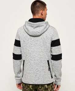 เสื้อฮู้ดซิปหนึ่งในสี่สำหรับผู้ชายจาก One Ten One Apparel สีเทาเฮเธอร์แบบคัลเลอร์บล็อก - Product Image 6