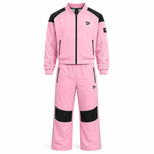 Ensemble de survêtement de baseball personnalisé pour homme, rose, veste zippée intégrale, pantalon large, uniforme d'entraînement d'équipe OEM - Product Image 1