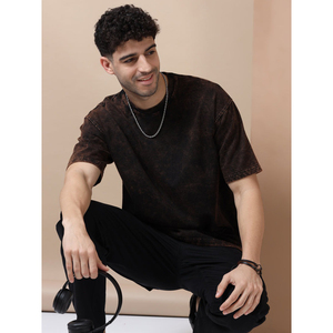 T-shirt vintage délavé à l'acide, 240 GSM, coton épais, style streetwear oversize, tee-shirt délavé, fournisseur d'usine OEM pour marque privée - Product Image 3