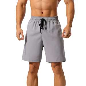 Pantalones Cortos Deportivos Casuales para Hombre, Color Negro Sólido, de Secado Rápido, Cintura Elástica, Ecológicos, de Cintura Media, Estilo Atlético, Tejido de Poliéster - Product Image 4