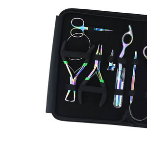 Kit Profesional de Herramientas para Extensiones de Cabello para Estilistas: Alicates de Microperlas, Herramienta de Enhebrado de Bucles, Tijeras de Entresacar, Pinzas de Seccionamiento - Product Image 4