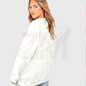 Sudadera de Cuello Redondo para Mujer, Bordado con la Letra Brooklyn, 100% Algodón Tejido, Estilo Casual Urbano Otoñal - Product Image 2