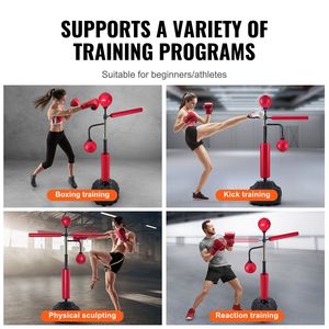 Support de ballon de boxe réglable en hauteur pour adolescents et adultes - Entraîneur de frappe sur pied autonome - Product Image 6