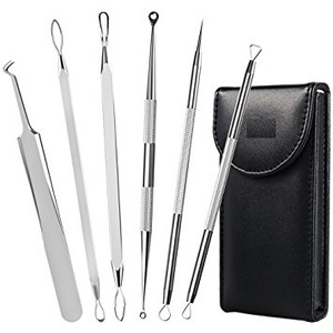 Juego de Agujas para Acné de Acero Inoxidable Personalizado Rose Milare para Eliminar Puntos Negros del Rostro con Pinza para Acné y Aguja de Extracción - Product Image 1