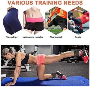 Tobilleras Acolchadas de Neopreno para Levantamiento de Pesas con Anillo en D, Correas Ajustables para Tobillo y Muñeca para Máquinas de Gimnasio y Entrenamiento Físico - Product Image 5