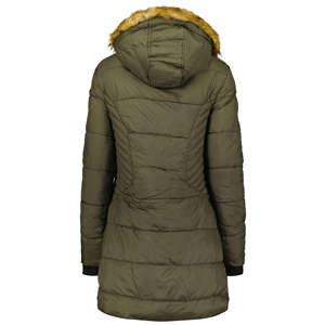 Chaqueta Parka Larga Acolchada de Punto con Capucha y Cremallera para Mujer, Impermeable, Transpirable y Ecológica para Invierno - Product Image 5