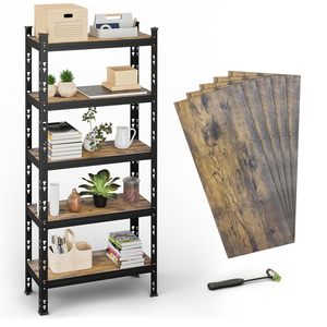 Étagère de rangement robuste BUILDSKILL à 5 niveaux |   Étagère métallique sans boulons avec étagères en contreplaqué MDF, capacité de charge de 175 kg (67x28x12 pouces) - Product Image 5