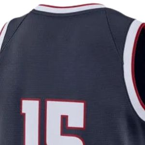 <b>Navy</b> Red Basketball Jersey for Men Sleeveless Athletic Team Uniform Lightweight Sportswear Breathable Competition Game Training - Product Image 4