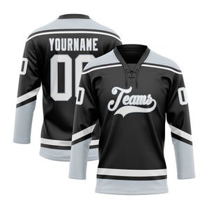 Jersey de Tela Suave para Entrenamiento y Partidos de Liga, Jersey de Hockey sobre Hielo Sublimado Personalizado, Blanco, Rosa, Verde, Cuello en V - Product Image 4