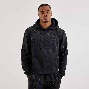 Sudadera con Capucha DAPHNIA para Hombre, Diseño de Puntos Negros, Pedrería de Alta Calidad, Corte Regular, Estilo Urbano, Unisex - Product Image 1