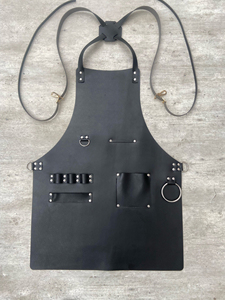 Tablier de pâtissier en cuir à couverture intégrale pour chefs professionnels, résistant à la chaleur et à la farine, vêtement de travail LPN-0265 - Product Image 5