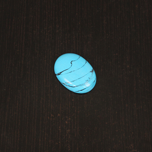 Pierre précieuse turquoise synthétique bleue ovale cabochon 11 carats 21x16 mm pierre non montée pour la fabrication de bijoux - Product Image 3