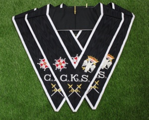 C.K.S. Masónicos Collar de Oficiales con Bordado Masónico, Collar Ceremonial del Gran Consejo - Product Image 5