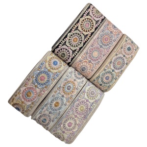 Rubans en dentelle de coton de haute qualité, fils à crocheter, paillettes brodées à la machine, pour la décoration de robes et de jarretelles, prix de gros - Product Image 1